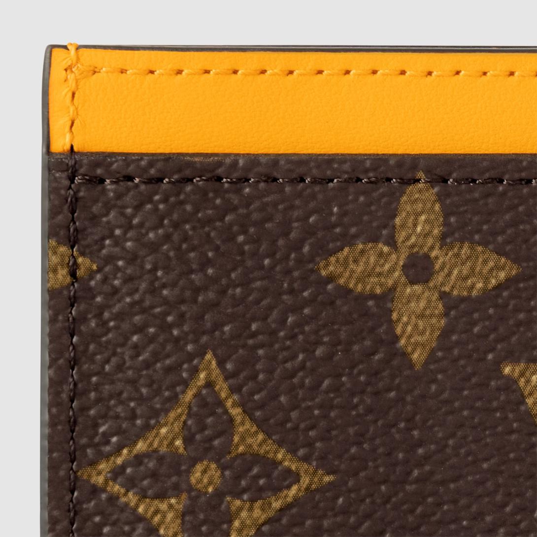 Ví Louis Vuitton Porte Cartes Simple Pm Monogram Macassar Nữ Vàng